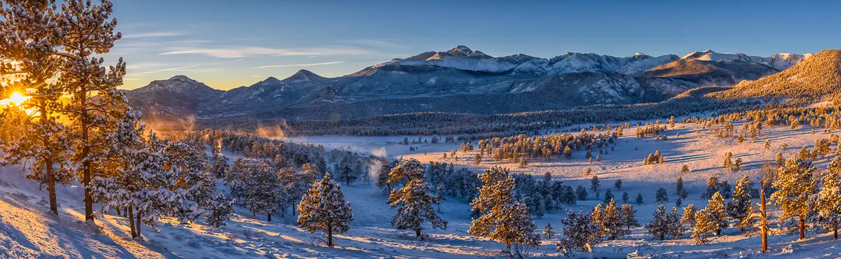 Winter Sunrise in Rocky Mountain National Park